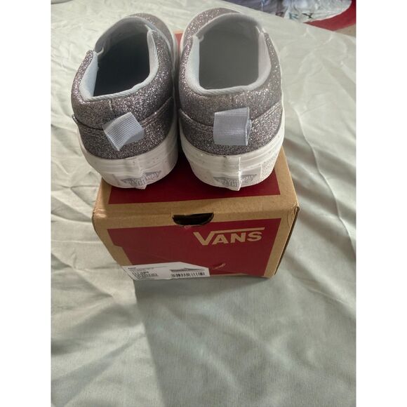 NIB! Vans Asher Glitter Slip-On Shoes - Toddler Size 11 - Picture 3 of 6